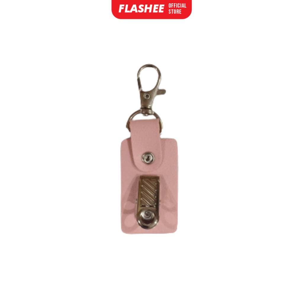 Flashee ID Card Lanyard Kulit Ada Tempat Pulpen Maxwell Name Tag Card Holder 3 Slot Bisa Custom Nama