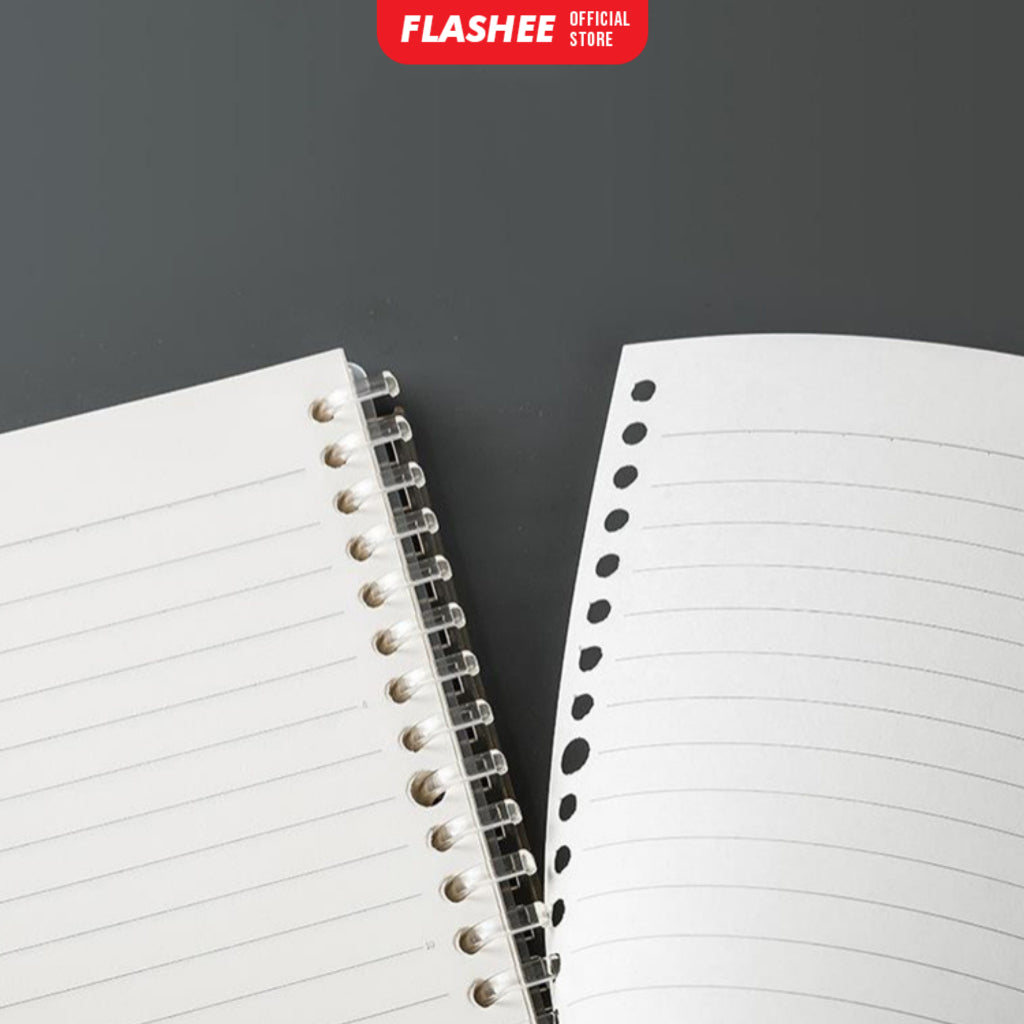 Flashee Ring Binder DIY Ring Binding Clip Ring Binding Strip DIY A5 B5 Transparan Sistem Push Pull Tarik Dorong