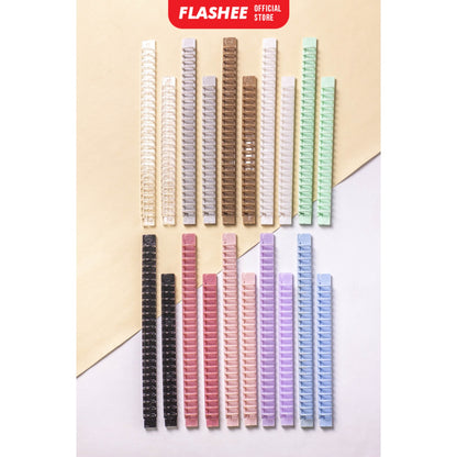 Flashee Ring Binder DIY Binding A5 20 Ring Warna Pastel Macaron Ring Binder A5 20 Lubang Buka Tutup