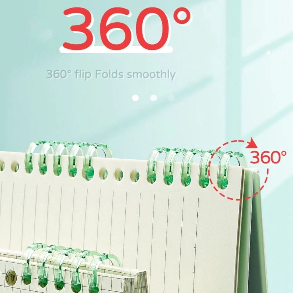 Flashee Ring Binder 1pcs 5 Lubang DIY Loose Leaf Ring Binder A5 Plastik Transparan