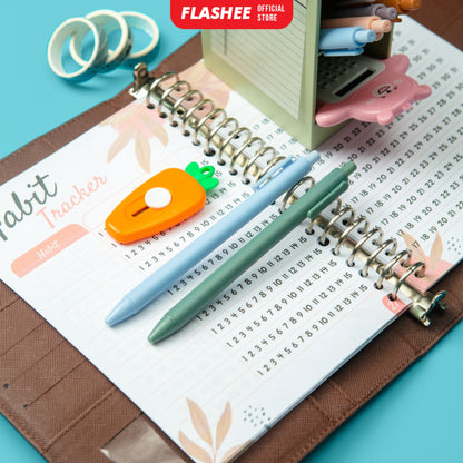 Flashee Pulpen Hitam 0,05 mm Pen Gel Pastel Pulpen Tinta Hitam Pena Sekolah