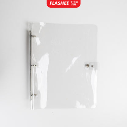 Binder Transparan A4 3 ring untuk Binder Photocard Polaroid Binder Transparan Postcard KPOP