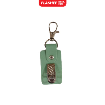 Flashee Lanyard ID Card Holder Oscar Kulit Termasuk Tali Dan Penjepit Name Tag Custom Nama Logo