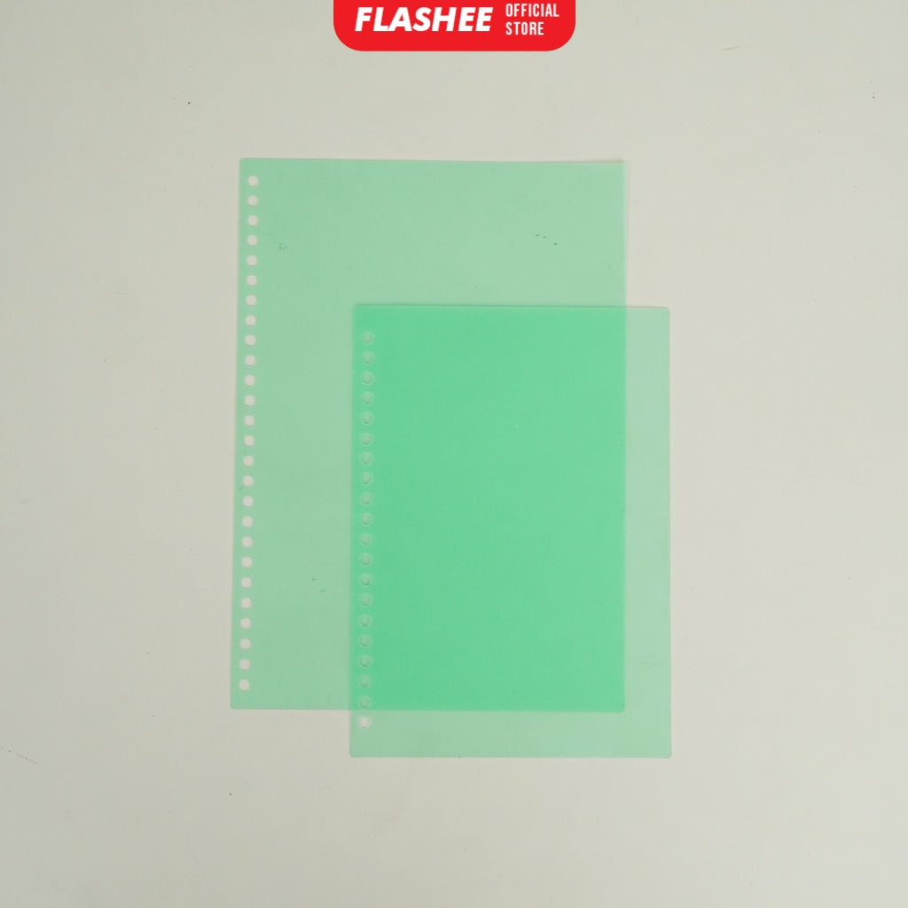 Flashee Cover Sampul loose Leaf Ukuran A4 B5 A5 Cover Binder Warna Transparan Plastik PP Lentur