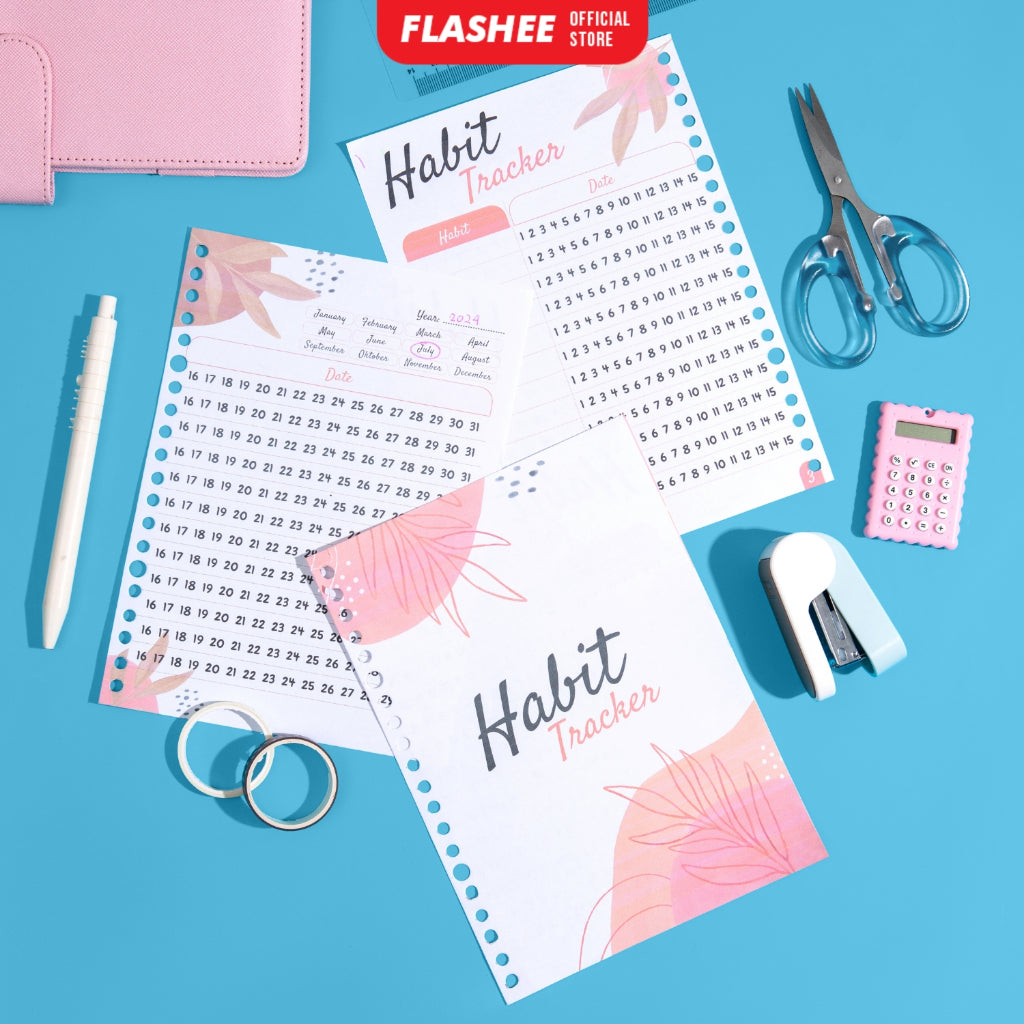 Loose Leaf Habit Tracker Buku Catatan Kebiasaan