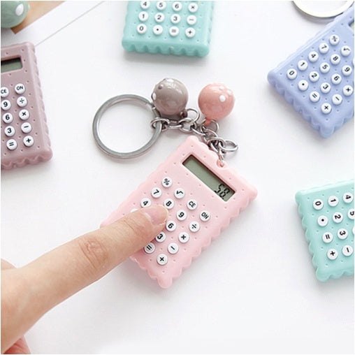 Flashee Calculator Mini Portable Motif Bear Biskuit Lucu Kalkulator Mini Portable 8 Digit Tombol Karet