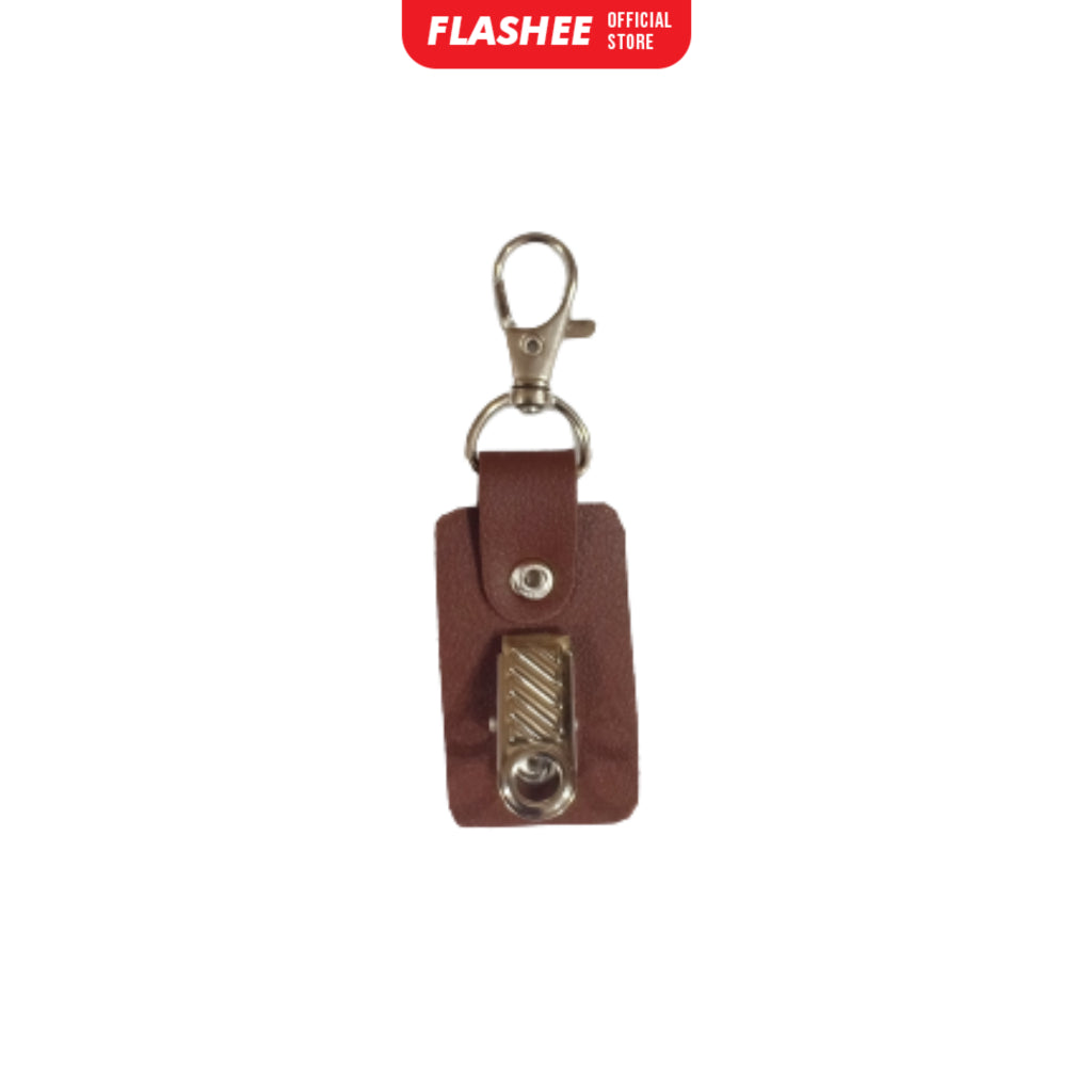Flashee Lanyard ID Card Holder Oscar Kulit Termasuk Tali Dan Penjepit Name Tag Custom Nama Logo