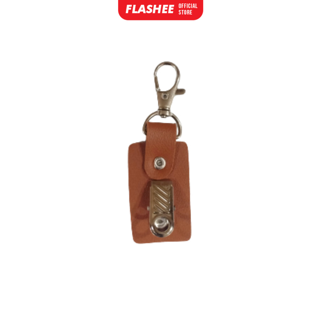 Flashee Lanyard ID Card Holder Oscar Kulit Termasuk Tali Dan Penjepit Name Tag Custom Nama Logo