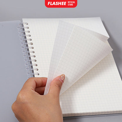 Flashee Ring Binder DIY Ring Binding Clip Ring Binding Strip DIY A5 B5 Transparan Sistem Push Pull Tarik Dorong