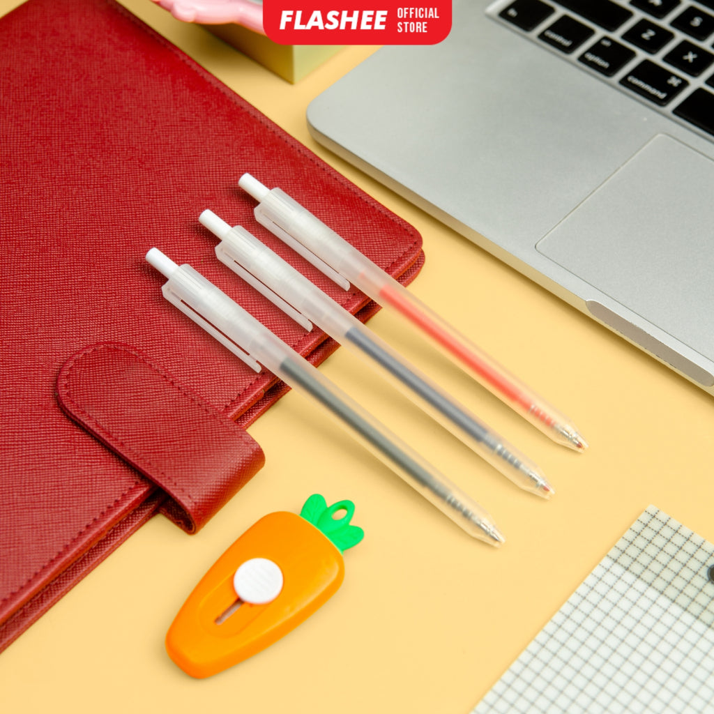 Flashee Pen Gel Mekanik Click and Go Basic Ballpoint Pulpen Narita Gel Mekanik 0,05 mm