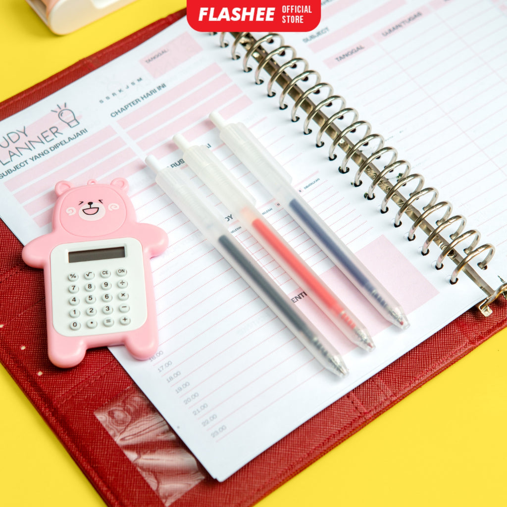 Flashee Pen Gel Mekanik Click and Go Basic Ballpoint Pulpen Narita Gel Mekanik 0,05 mm