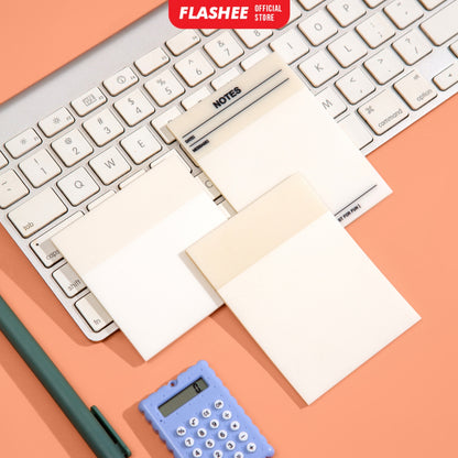 Flashee Sticky Notes Transparan Anti Air Memo Bening Permukaan Halus Sticky Notes Pembatas