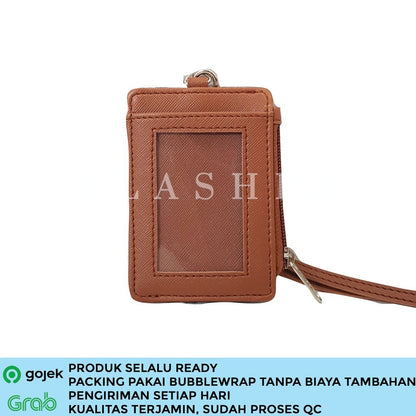 Flashee ID Card Holder Resleting Name Tag Seleting Taylor Lanyard Risleting Kulit Sintetis v2