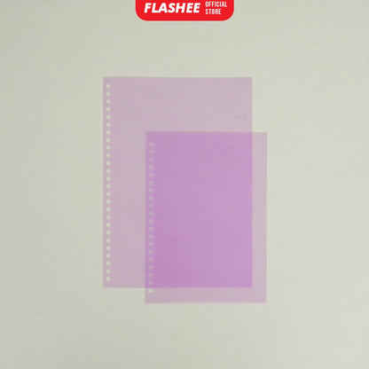 Flashee Cover Sampul loose Leaf Ukuran A4 B5 A5 Cover Binder Warna Transparan Plastik PP Lentur