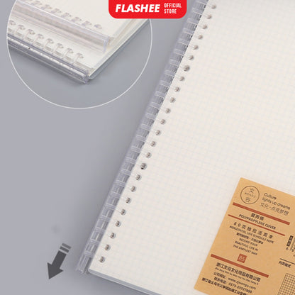 Flashee Ring Binder DIY Ring Binding Clip Ring Binding Strip DIY A5 B5 Transparan Sistem Push Pull Tarik Dorong