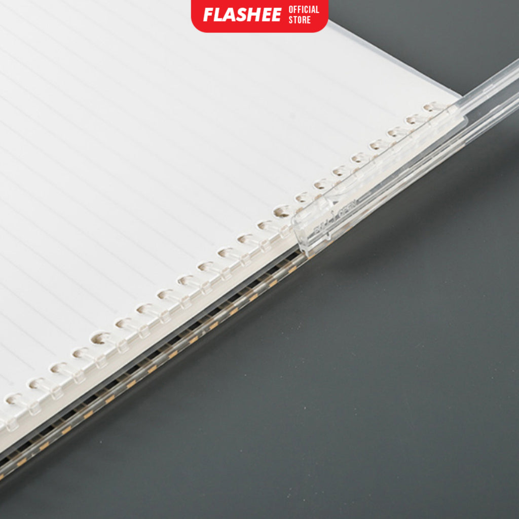 Flashee Ring Binder DIY Ring Binding Clip Ring Binding Strip DIY A5 B5 Transparan Sistem Push Pull Tarik Dorong
