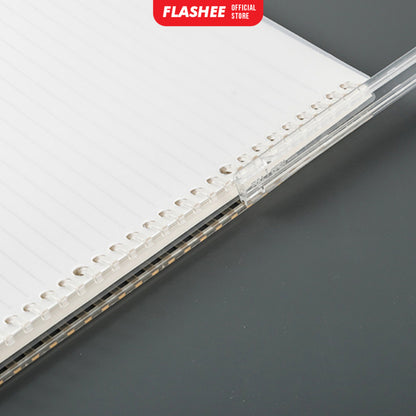 Flashee Ring Binder DIY Ring Binding Clip Ring Binding Strip DIY A5 B5 Transparan Sistem Push Pull Tarik Dorong