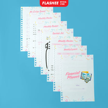 Flashee Loose Leaf Rencana Keuangan A5 B5 Isi Binder Keuangan A5 B5 Financial Planner A5 B5 A6