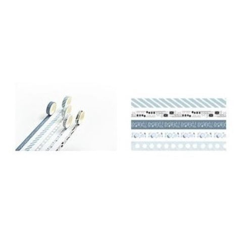Flashee 5 Rolls Basic Decoration Washi Tape Decor Jurnal Dekor Masking Tape Scrapbook
