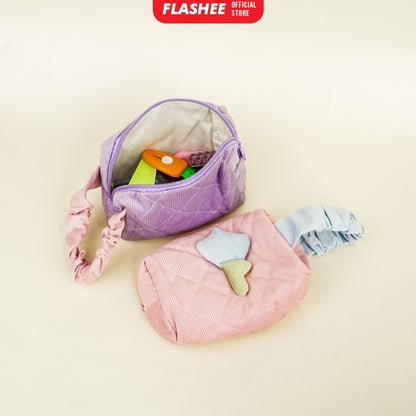 Flashee Tempat Pensil Pulpen Edith Pencil Bag Aesthetic Tas Kosmetik Lucu Pouch Bag Kotak Pensil
