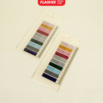 Flashee Memo Stick Notes Fancy Pastel Penanda Pembatas 200 Sheets 10 Warna Ada Penggaris