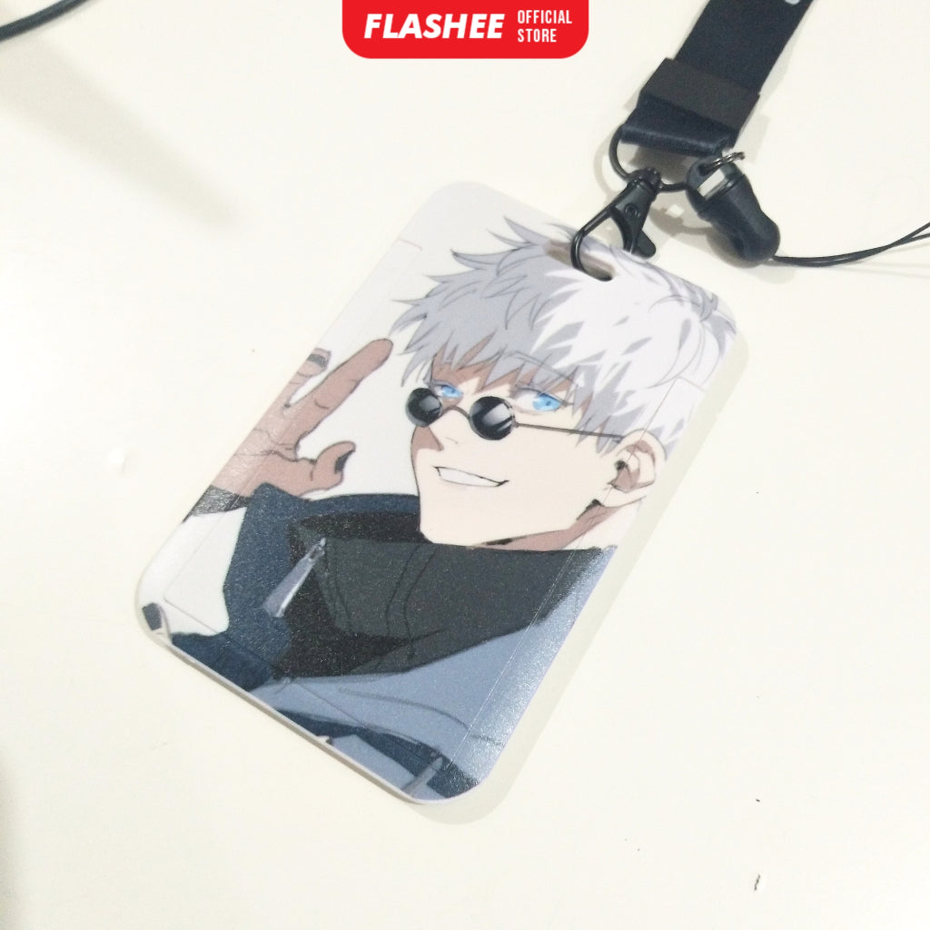 Flashee ID Card Holder Name Tag Anime Lanyard Naruto Tempat Kartu Ukuran ATM Termurah Lanyard
