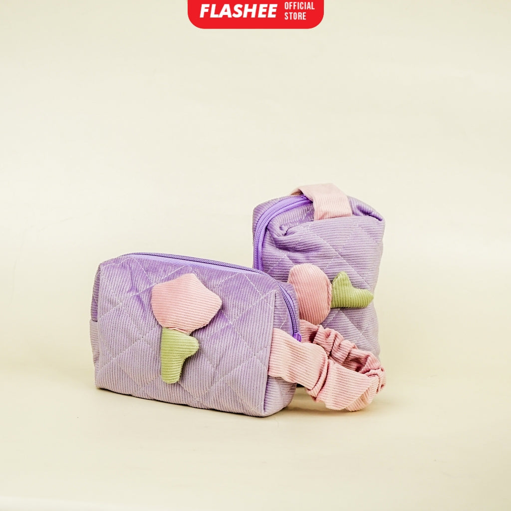 Flashee Tempat Pensil Pulpen Edith Pencil Bag Aesthetic Tas Kosmetik Lucu Pouch Bag Kotak Pensil