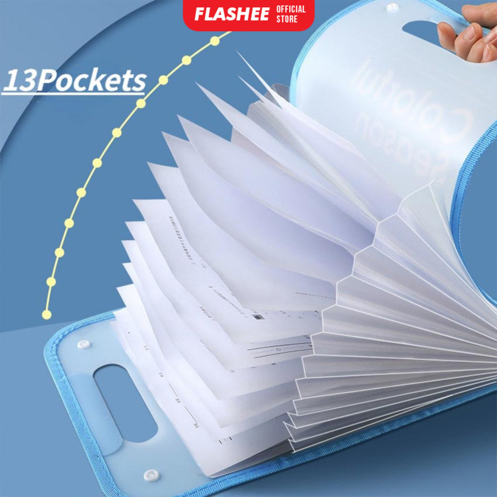 Flashee Tas Dokumen File 13 Sekat Flashee Tas Map File Bisnis Tas Organizer Bahan Anti Air