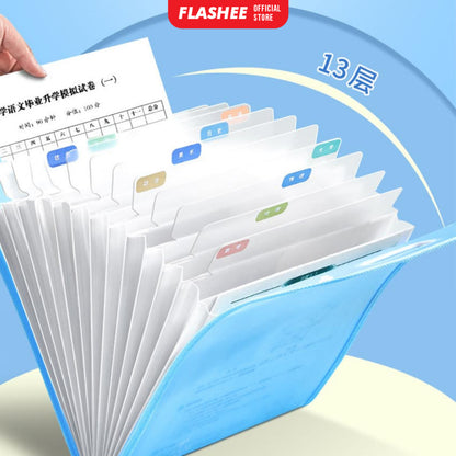 Flashee Tas Dokumen File 13 Sekat Flashee Tas Map File Bisnis Tas Organizer Bahan Anti Air