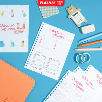 Skincare Planner Loose Leaf Rencana Harian Skincare Kertas Binder A5 B5 100 Gsm Refill Binder Loose Leaf