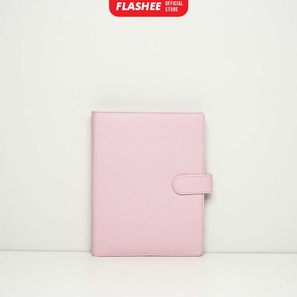 Flashee Binder Polos Warna Pink Muda Ukuran B5 Ring 26 Eksklusif Binder Sekolah Isi Ulang COD