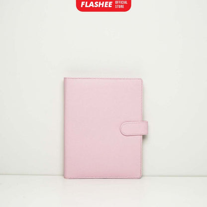 Flashee Binder Polos Warna Pink Muda Ukuran B5 Ring 26 Eksklusif Binder Sekolah Isi Ulang COD