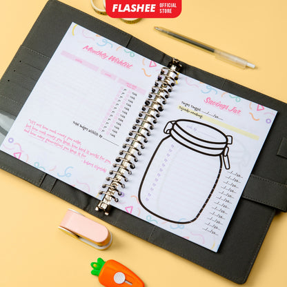 Flashee Loose Leaf Rencana Keuangan A5 B5 Isi Binder Keuangan A5 B5 Financial Planner A5 B5 A6