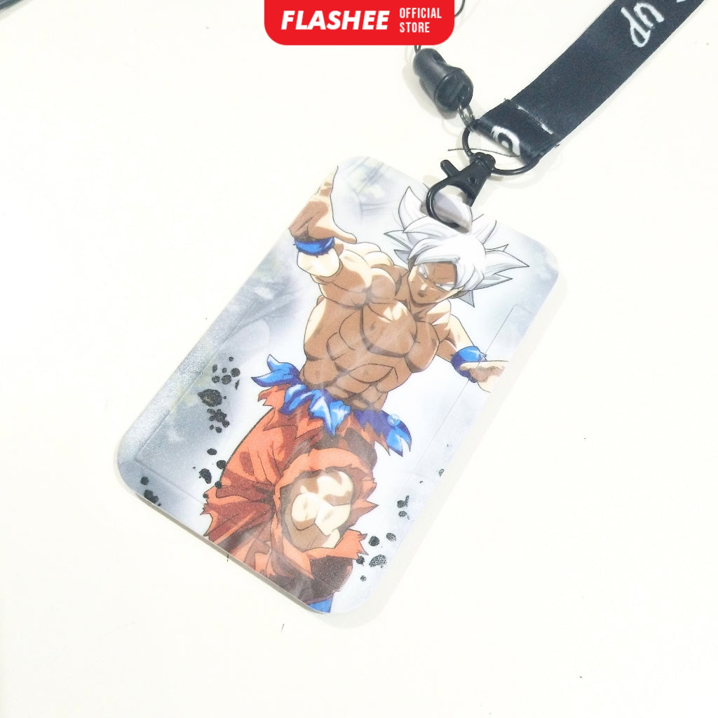 Flashee ID Card Holder Name Tag Anime Lanyard Naruto Tempat Kartu Ukuran ATM Termurah Lanyard