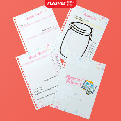 Flashee Loose Leaf Rencana Keuangan A5 B5 Isi Binder Keuangan A5 B5 Financial Planner A5 B5 A6