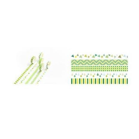 Flashee 5 Rolls Basic Decoration Washi Tape Decor Jurnal Dekor Masking Tape Scrapbook