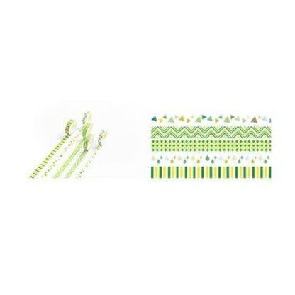 Flashee 5 Rolls Basic Decoration Washi Tape Decor Jurnal Dekor Masking Tape Scrapbook