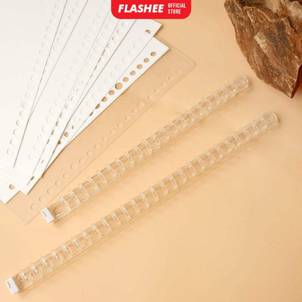 Flashee Ring Binder DIY Ring Binding Clip Ring Binding Strip DIY A5 B5 Transparan Sistem Lock Pengunci
