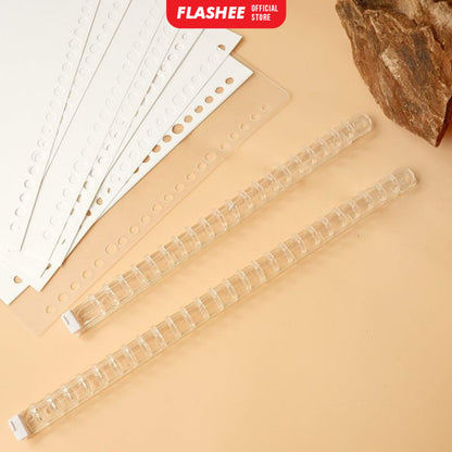 Flashee Ring Binder DIY Ring Binding Clip Ring Binding Strip DIY A5 B5 Transparan Sistem Lock Pengunci