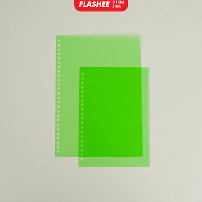 Flashee Cover Sampul loose Leaf Ukuran A4 B5 A5 Cover Binder Warna Transparan Plastik PP Lentur