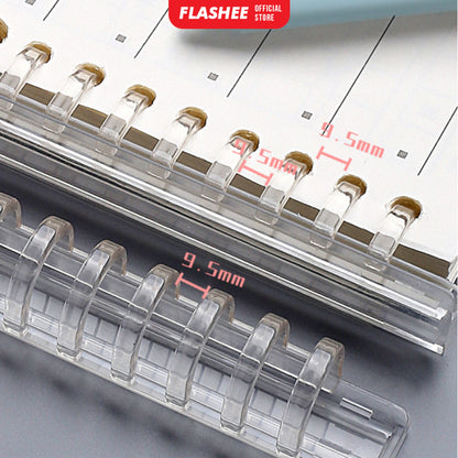 Flashee Ring Binder DIY Ring Binding Clip Ring Binding Strip DIY A5 B5 Transparan Sistem Push Pull Tarik Dorong