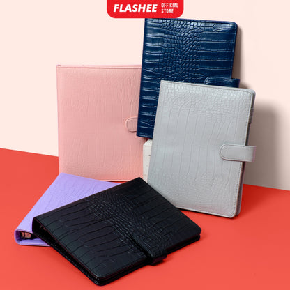 Flashee Binder Polos Eksklusif A5 20 Ring Croco Agenda Phoebe Binder A5 Croco Flashee 20 Ring Binder Organizer Termurah