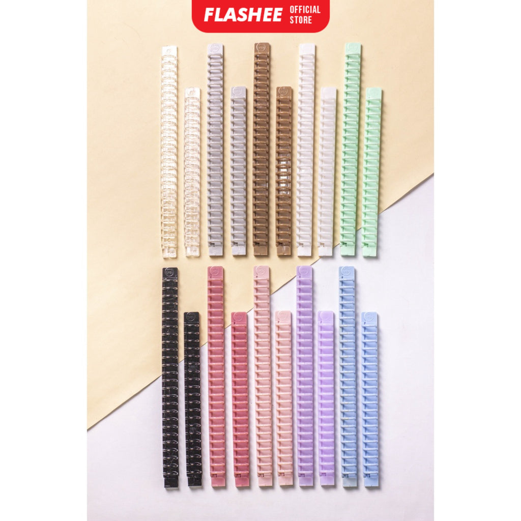 Flashee Ring Binder DIY Binding A5 20 Ring Warna Pastel Macaron Ring Binder A5 20 Lubang Buka Tutup