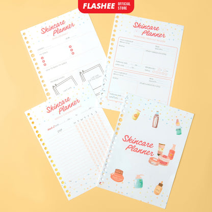 Skincare Planner Loose Leaf Rencana Harian Skincare Kertas Binder A5 B5 100 Gsm Refill Binder Loose Leaf