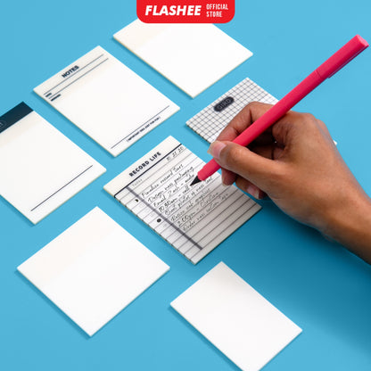 Flashee Sticky Notes Transparan Anti Air Memo Bening Permukaan Halus Sticky Notes Pembatas