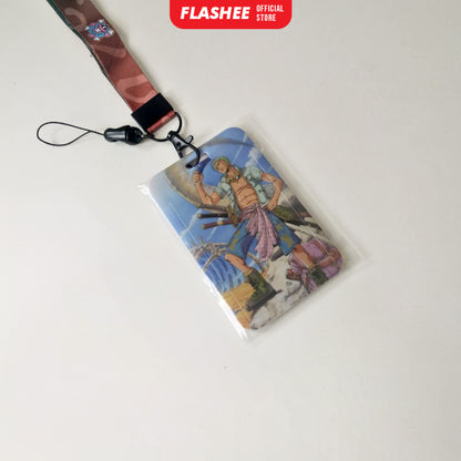 Flashee ID Card Holder Name Tag Anime Lanyard Naruto Tempat Kartu Ukuran ATM Termurah Lanyard