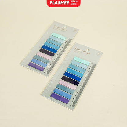 Flashee Memo Stick Notes Fancy Pastel Penanda Pembatas 200 Sheets 10 Warna Ada Penggaris