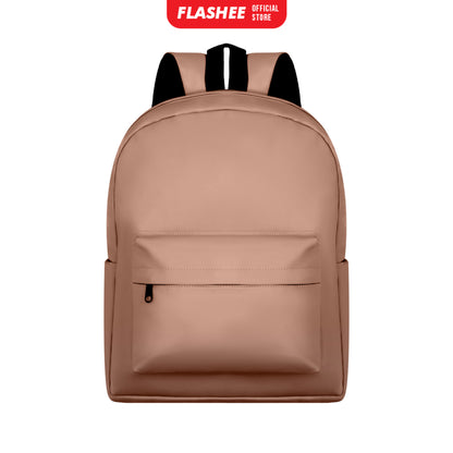 Flashee Leather Backpack Tas Laptop Tas Ransel Wanita Tahan Air Tas Sekolah