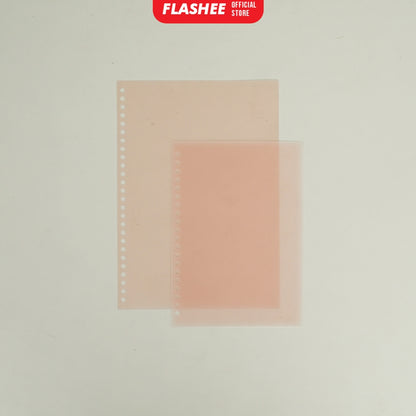 Flashee Cover Sampul loose Leaf Ukuran A4 B5 A5 Cover Binder Warna Transparan Plastik PP Lentur
