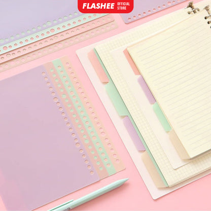 Flashee Pembatas Binder Pastel A5 20 Ring B5 26 Ring Pembatas Divider Index Warna Pastel ART Divider